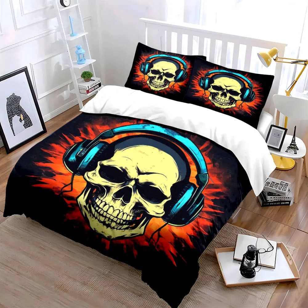 Set di cuffie da gaming per l'intrattenimento, diverse misure per camerette di bambini e adulti, set di biancheria da letto raffinato da 3 pezzi, idea regalo