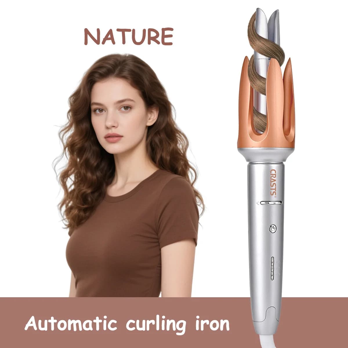 Fully automatic curling iron, iron curling hair for soft waves, 28 mm big roller, big waves, no hair damage, anti-permanent tool