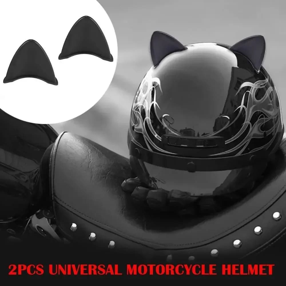 2 pezzi decorazione casco faro moto orecchio di gatto casco moto carino adesivo decorazione auto moto