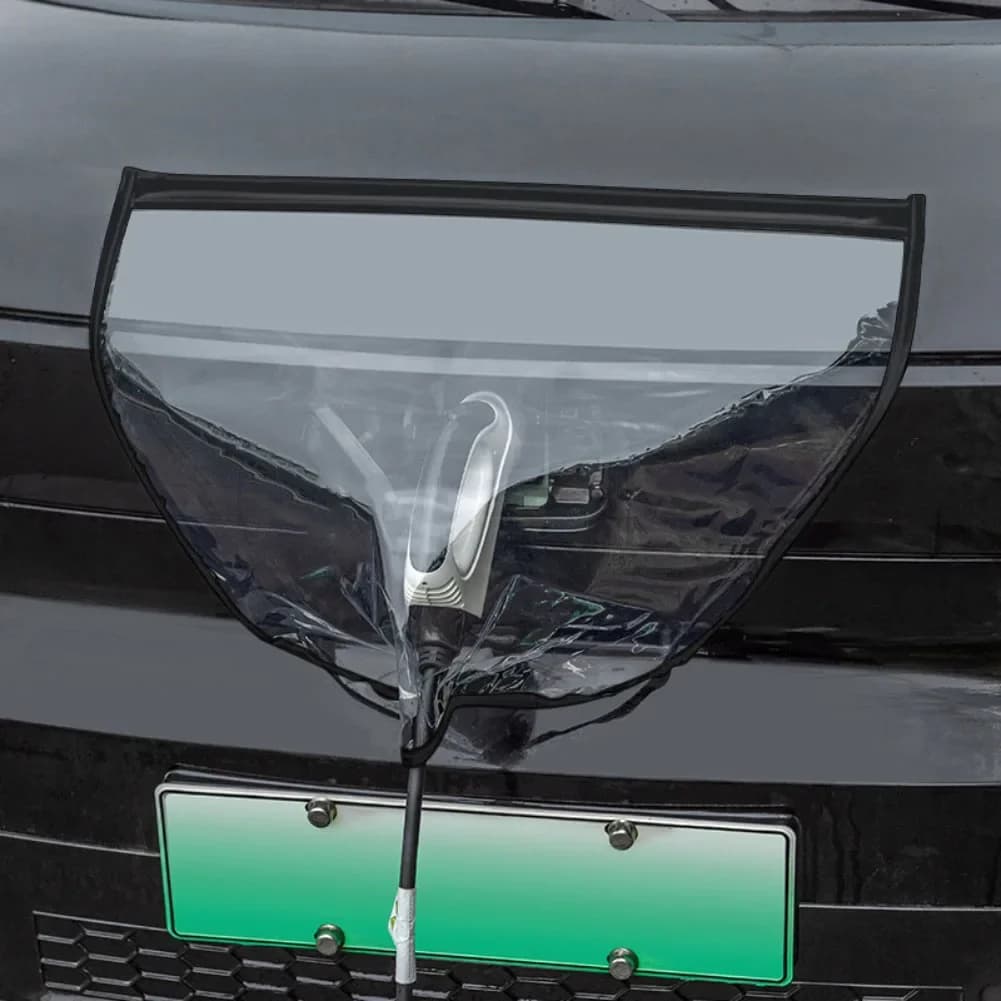 Rain cover for car chargers, PVC cover for electric car charging port, rain and snow protection for electric vehicles, waterproof, for outdoor charging