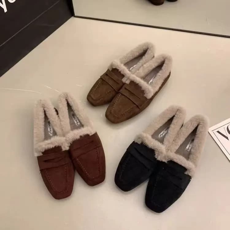 Spring Autumn New low shoes with comfortable and elegant buckle Fashion suede All-match Light Mouth Casual Zapatos Mujer Women's Fashion