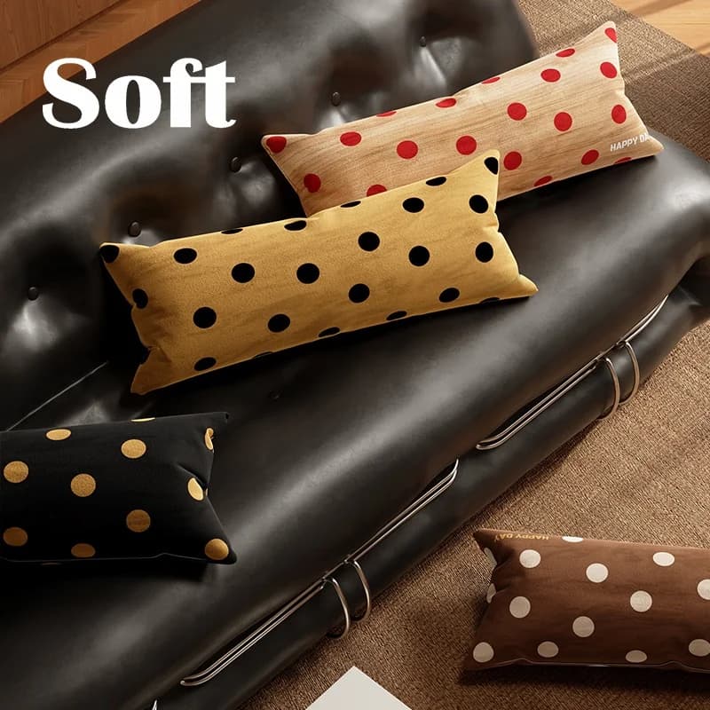 Bauhaus Wood Grain Dot Dot Pillow Office Chair Cushion Removable Cover Single Square Pillowcase Home Decorative Pillow