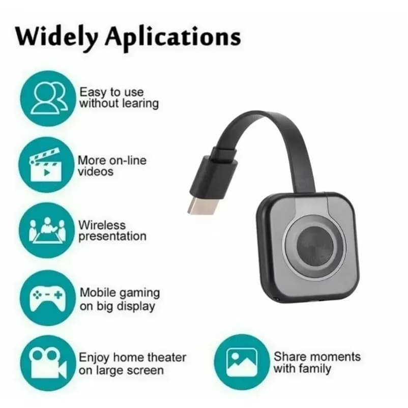 Ricevitore WiFi Trasmettitore video Proiettore telefonico Adattatore display schermo mirroring compatibile HDMI per ricevitore TV PC IOS Android