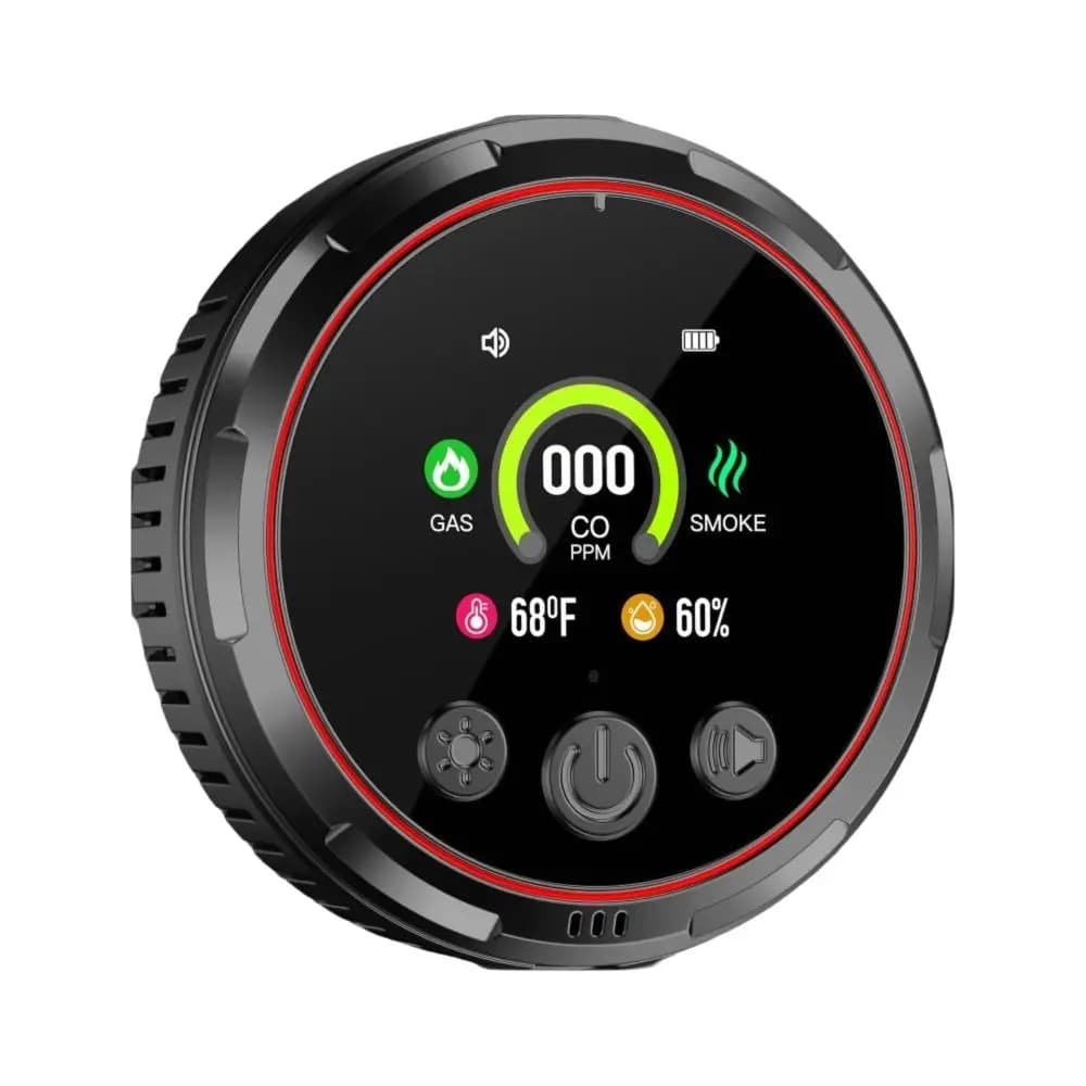 Portable 5-in-1 Compound Gas Detector Digital Display Safety Alarm Portable Carbon Monoxide Detector Gas Analyzer