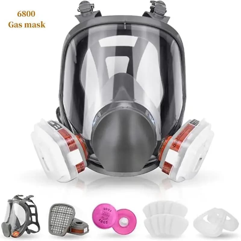 SJL 27 In 1 6800 Industrial Painting Spraying Respirator Gas Mask 3 In 1 Suit Safety Work Filter Dust Full Face Mask Gas mask