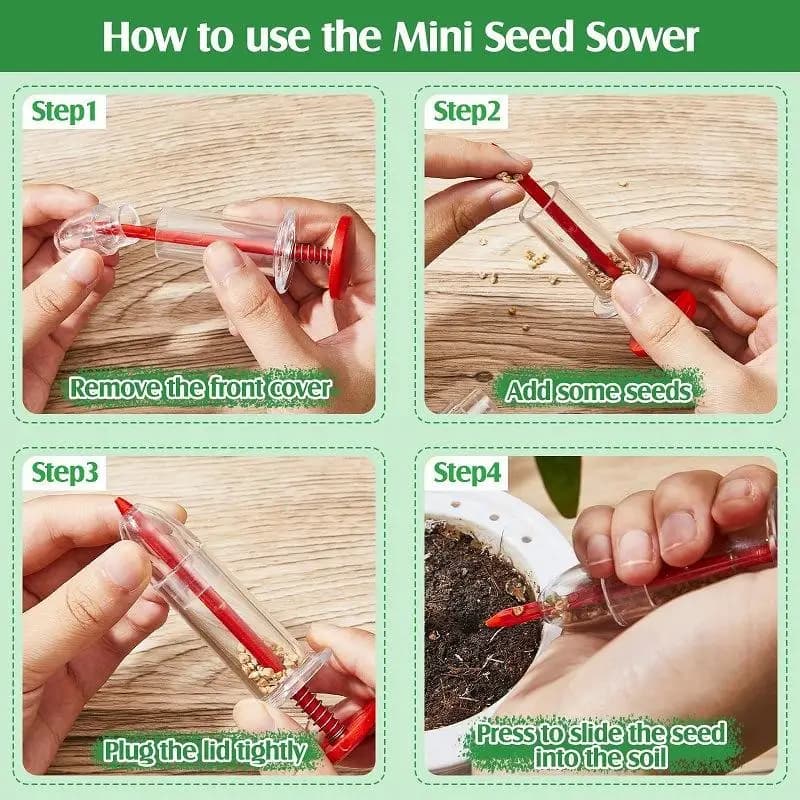 Dispenser di Semi Portatile per Semina di Precisione, Mini Seminatrice Manuale per Uso Efficiente in Giardino e per Fiori