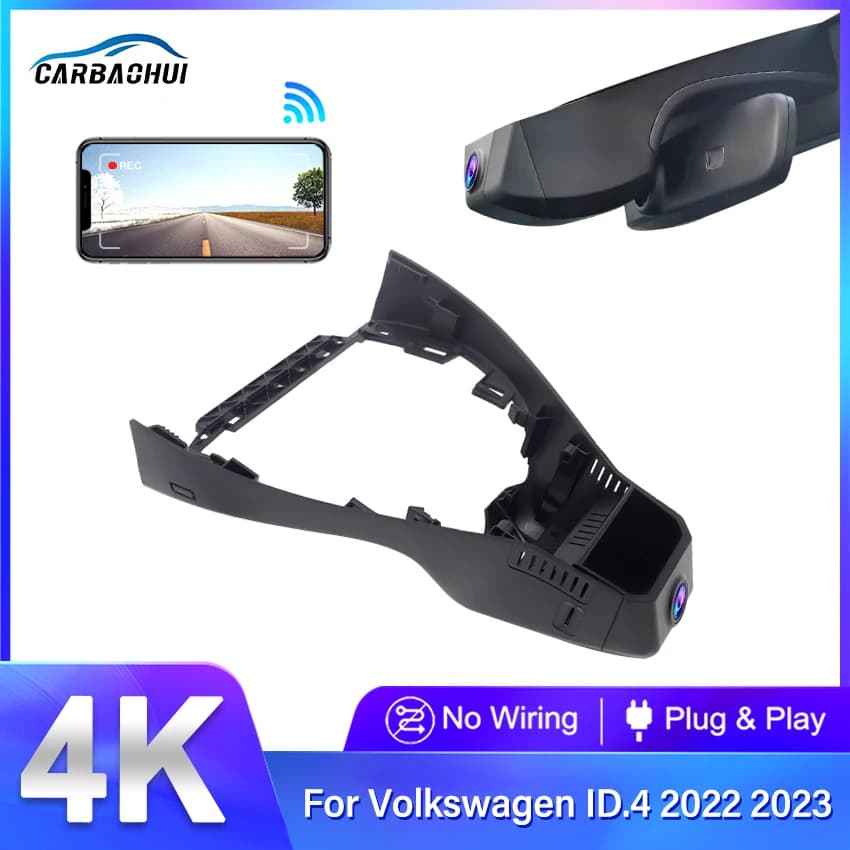 New 4k 2160p Car DVR Video Recorder Plug and play Dash Cam Camera HD Night vision For Volkswagen VW ID.4 X ID4 CROZZ 2022 2023