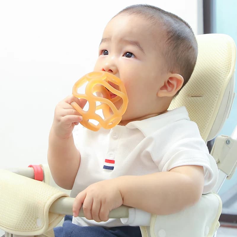 Pallina Morbida in Silicone per Neonati, Senza BPA, Giocattolo da Masticare per la Dentizione, Cura Orale, Salute del Bambino con Massaggiagengive
