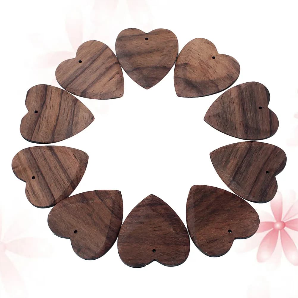 10 Pezzi di Plettri per Chitarra a Forma di Cuore Affidabili, Ideali per Strumenti a Corda in Nylon, Accessori Marroni