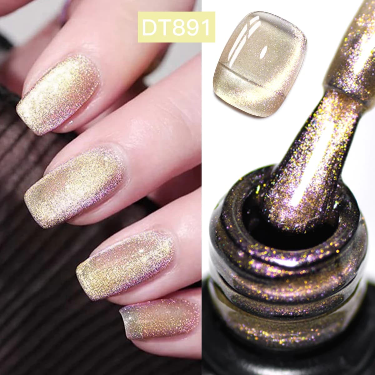 7ml Gold Aurora Cat Magnetic Nail Gel Polish Painting Nail Art Decoration UV/LED Varnish Gel for Nails Manicure Accessories