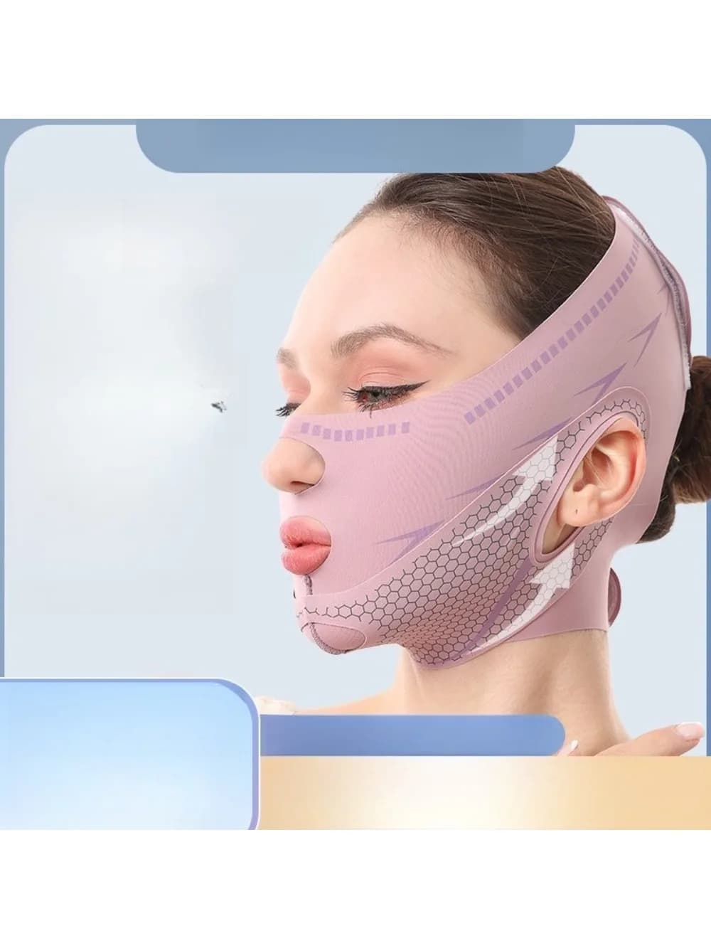 V Face Lifting Benda in Grafene Breathable Sleeping Mask for the contour of the nasolabial folds Double Men