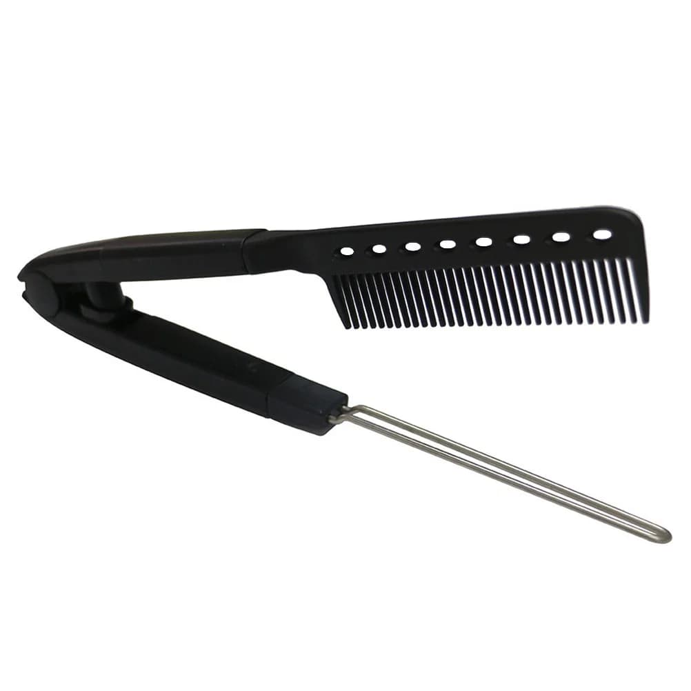 1pc pettine per lisciare a forma di V strumento per capelli pettine per acconciature pettine multiuso piastra per capelli spazzola per capelli per salone cura dei capelli