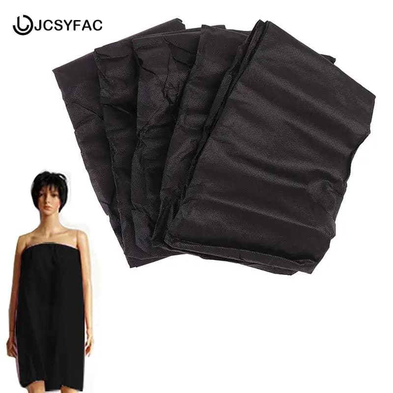 5 pieces disposable bath skirt bathrobe Non woven sweat steam beauty salon dress adjustable bathrobe breathing Spa sweat steam