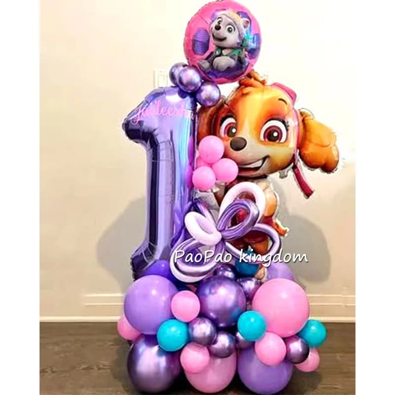 Set Completo di Palloncini per Festa di Compleanno a Tema Cani Cartoon, Decorazioni per Baby Shower e Feste per Bambini