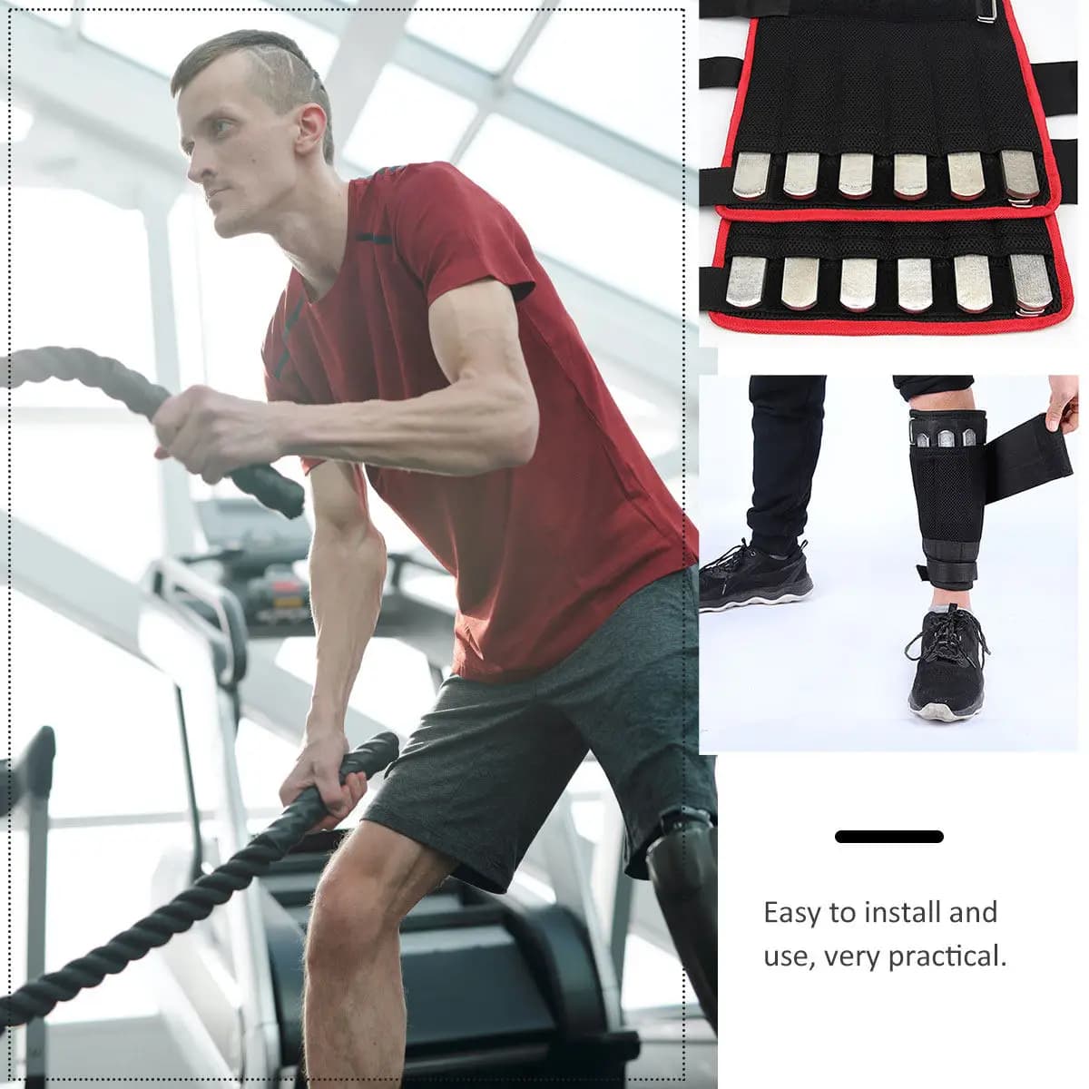 6Pcs Weighted Steel Plate Fitness Weight-Bearing Equipment Exercise Steel Strip Iron Bar for Beginner and Pro Athletes Gym