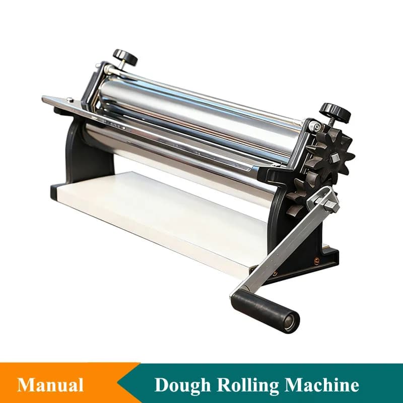 Macchina per pressa per impasto per pizza in rotolo di pasta Macchina per sfogliare il rullo di pasta in acciaio inossidabile Macchina per pasta manuale per negozio di snack