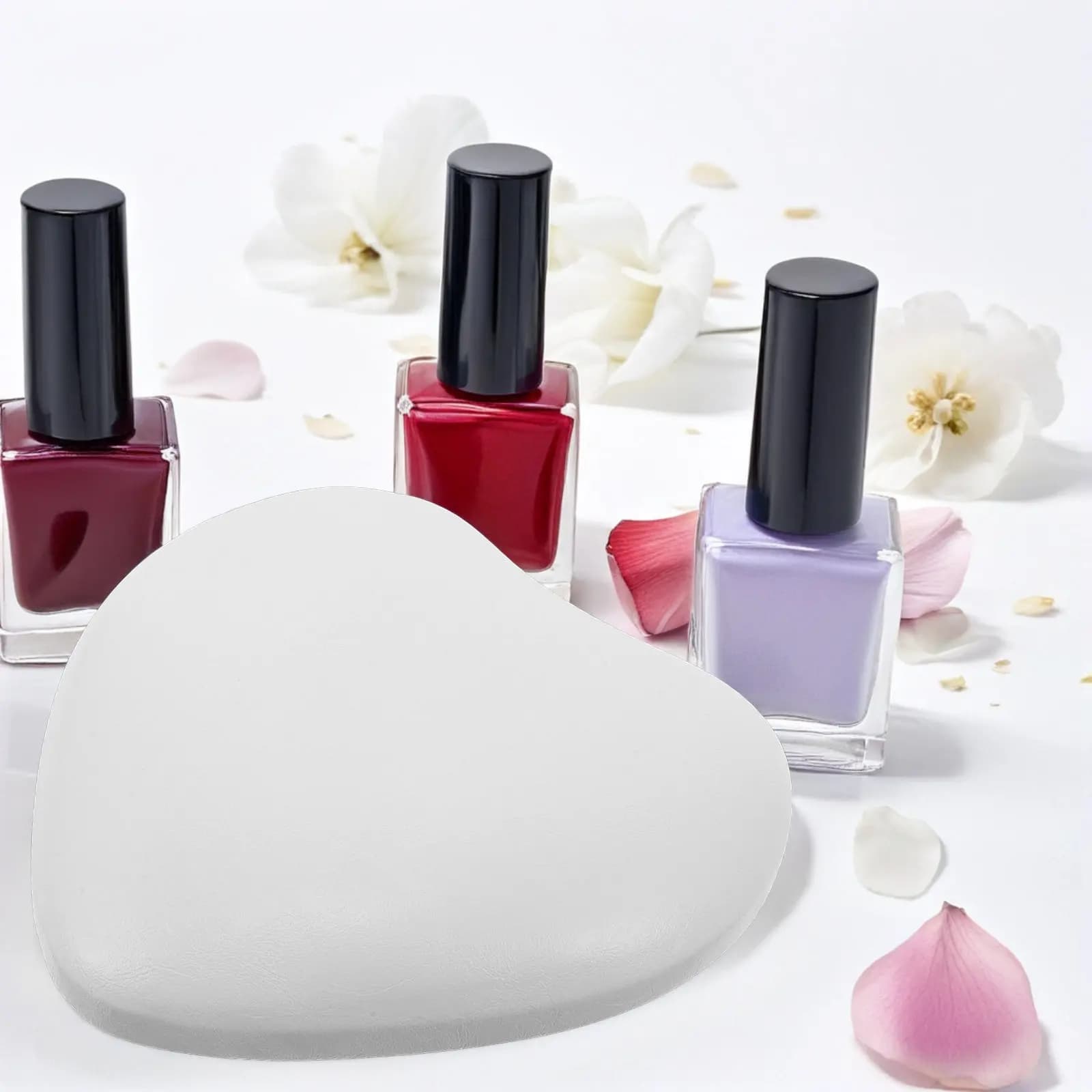 Cuscino Ergonomico a Forma di Cuore in Memory Foam per Manicure, Poggiabraccio Morbido per Tecnici delle Unghie e Tatuatori
