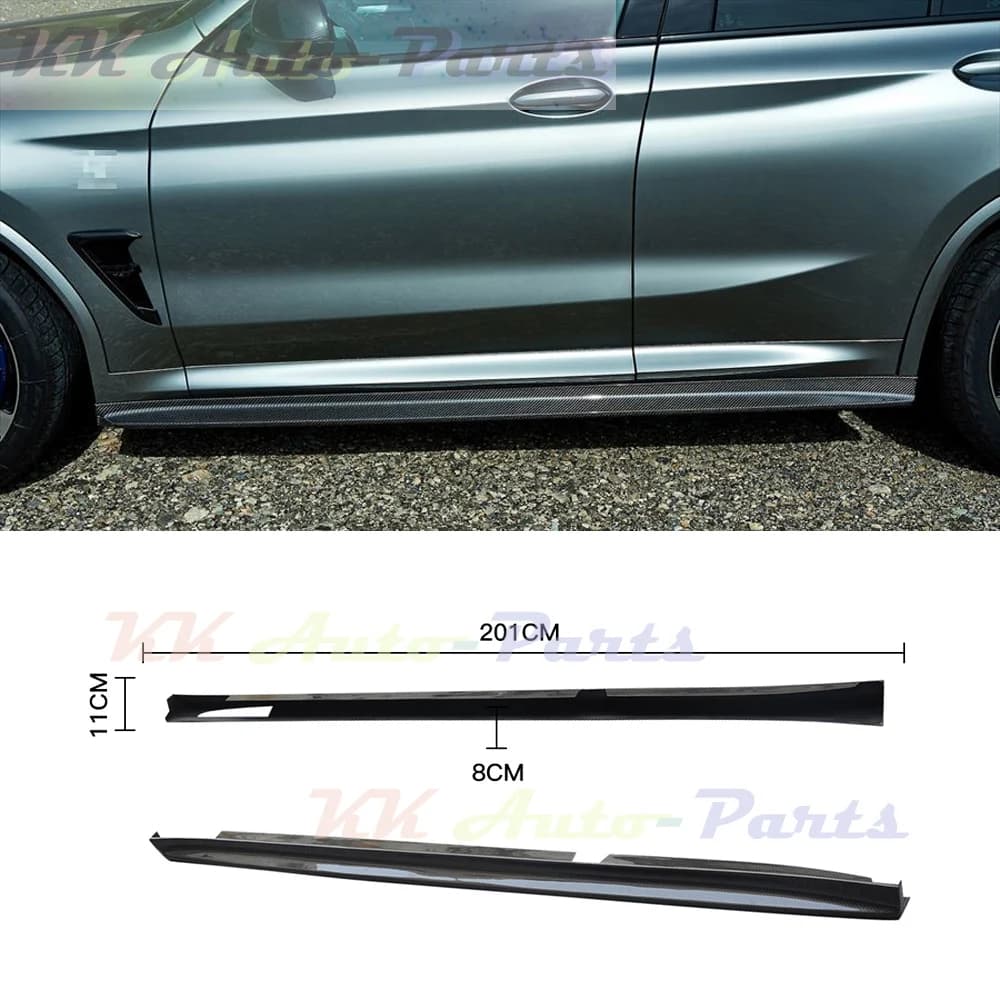 Per BMW F97 F98 X3M X4M G01 G02 X3 X4 Estensione Minigonne Laterali in Fibra di Carbonio 2019-2021