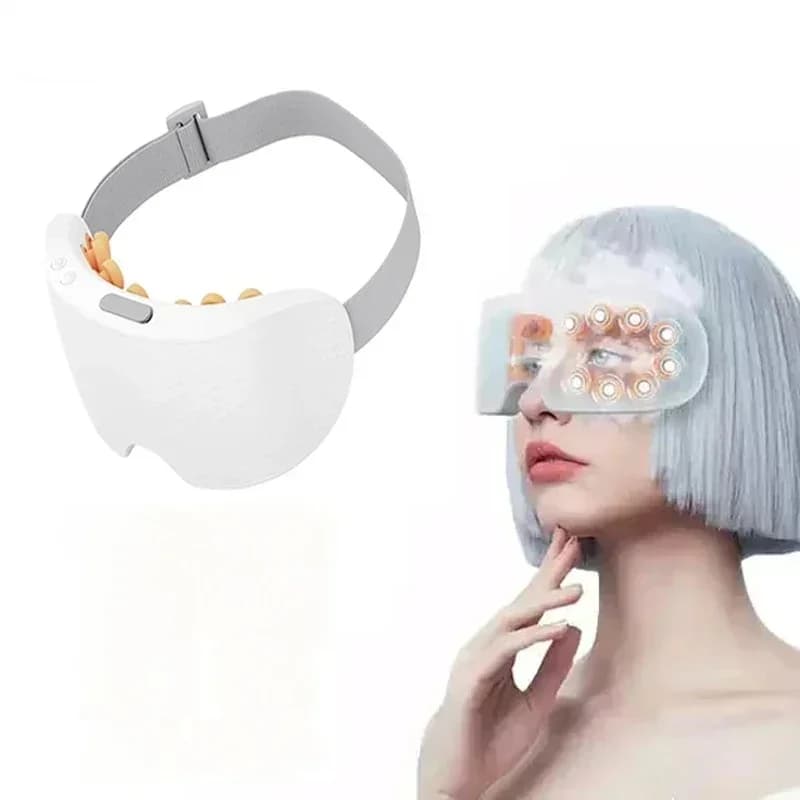 Nano Steam smart eye massager with Bluetooth music Night mask with vibrating airbag with warm wrap to relieve eye fatigue and