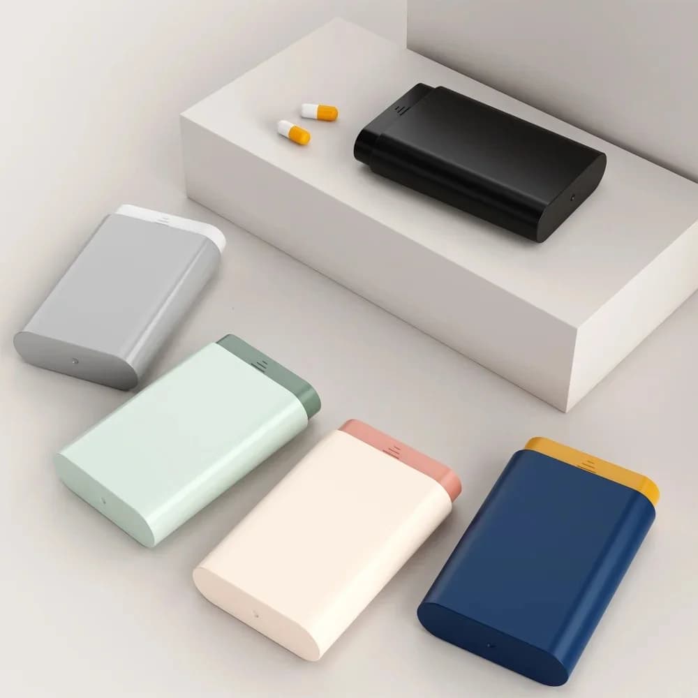 New Hot Premuim Mini Portable Travel Wallet Box Storage Organizer 7 Days 6 Grills for Medicine Vitamin Fish Oils