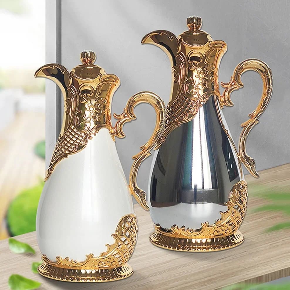 2024 New Arabic Vacuum Fiaschetta 800ml Middle Eastern Style Restaurant House Glass Lining 24hr Hot Water Kettle Heat Bottle