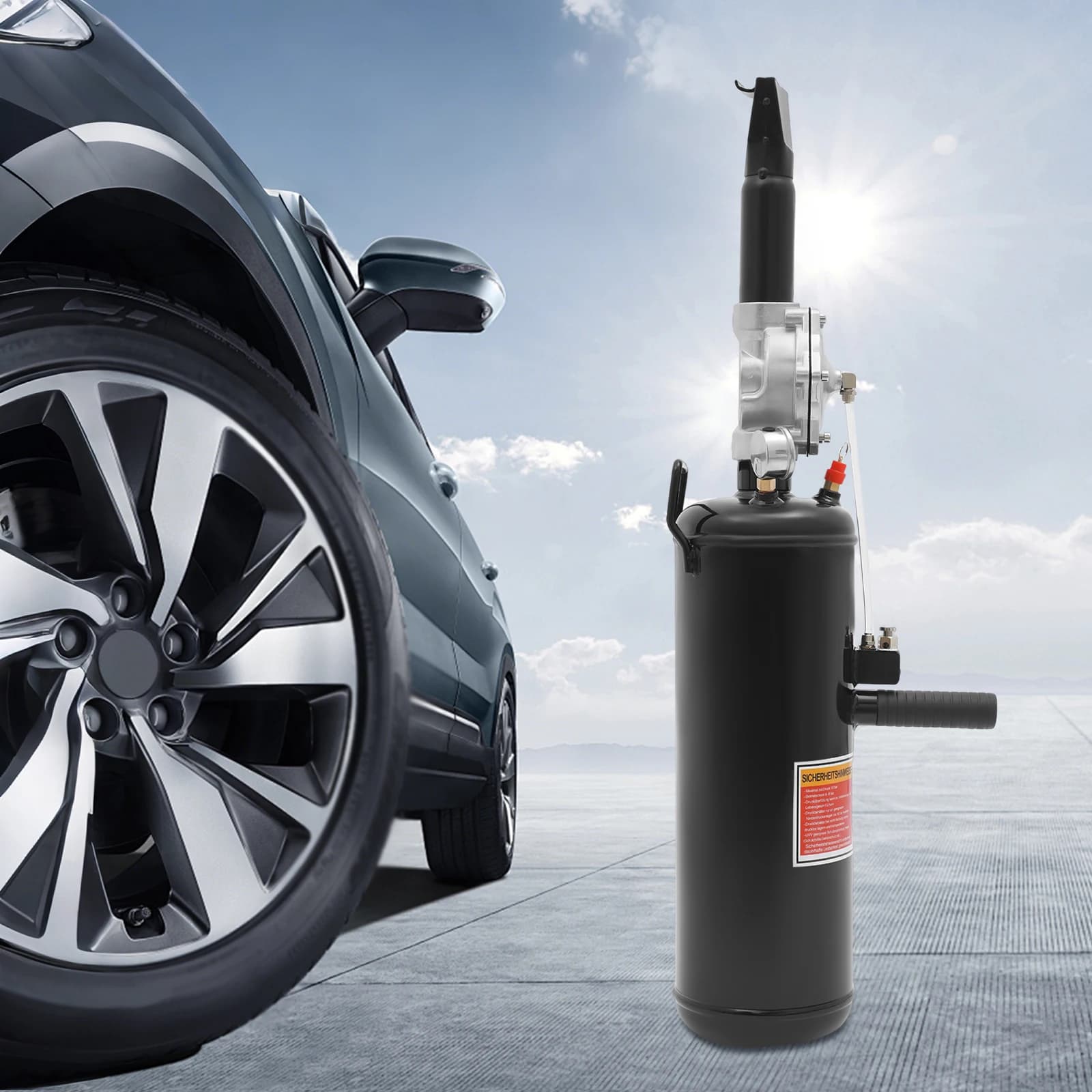 BYMAOCAR Gonfiatore ad Aria 145 PSI Capacità 9L/2.4Gal, Kit Portatile per Riparazione Pneumatici di Camion, SUV, ATV e Emergenze NUOVO