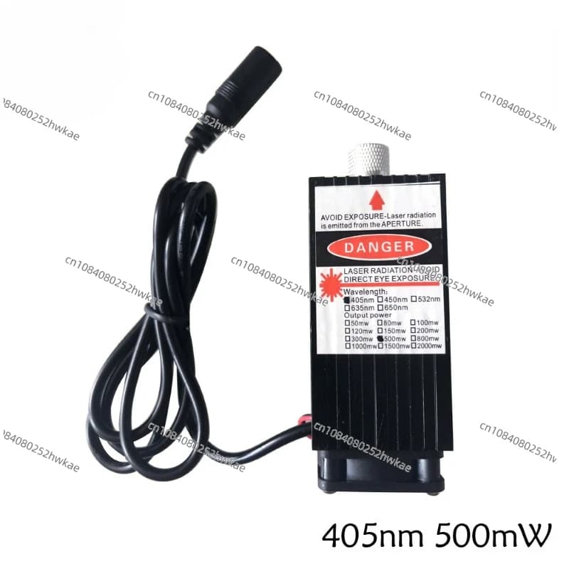 Blue-violet laser module 2500Mw 12V 2.5w 0.5w Laser head Small laser for 405nm engraving