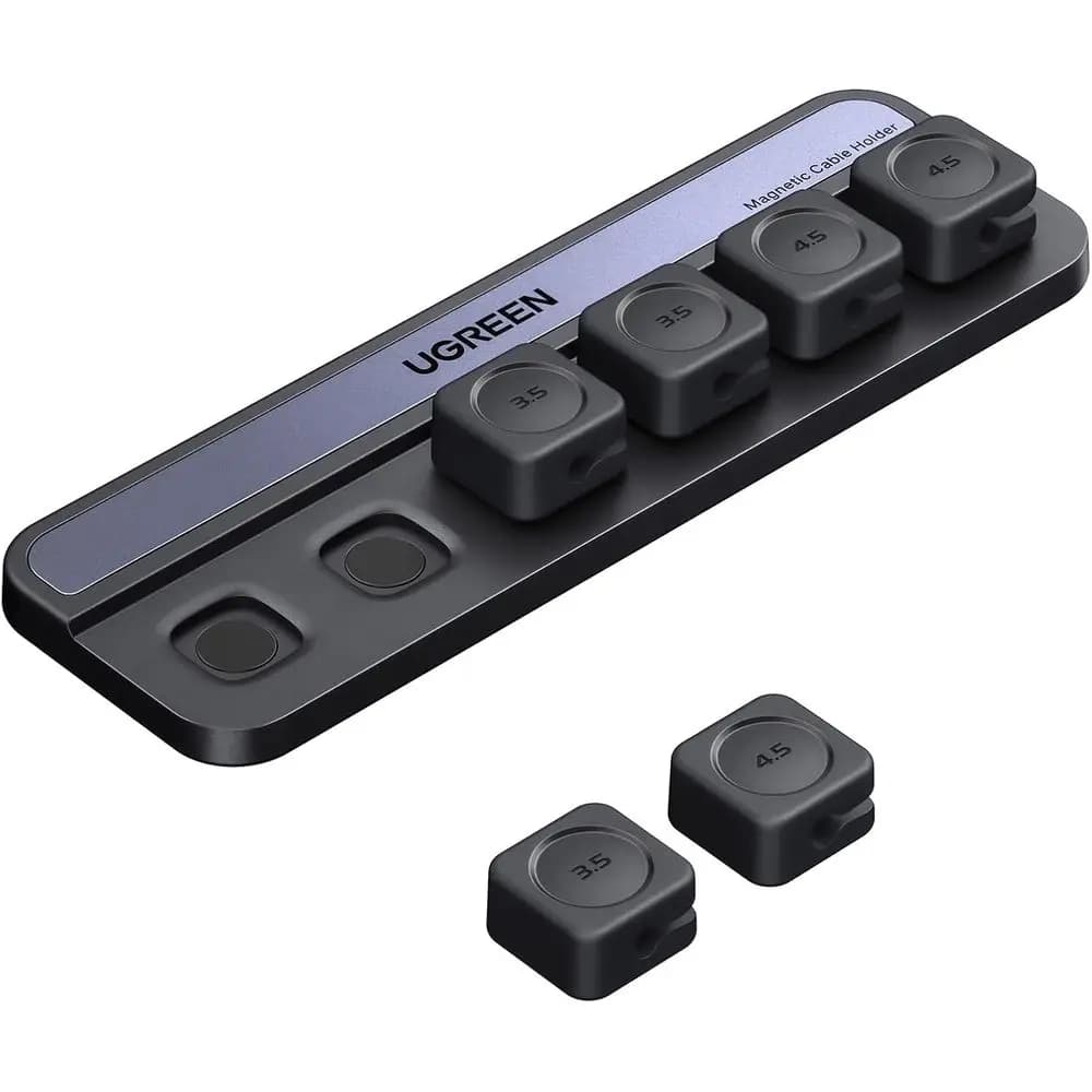 Set di 6 Clip Magnetiche in Silicone per Gestione Cavi, Ideali per Scrivania, Comodino, Auto e Ufficio Domestico