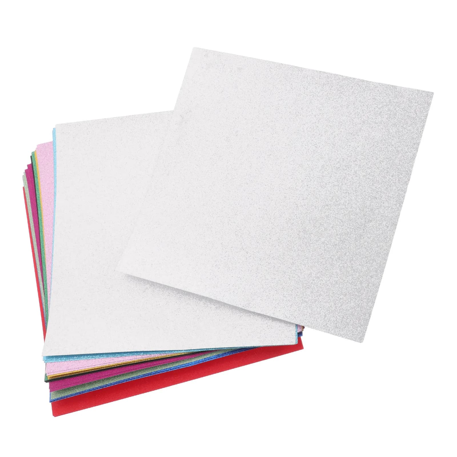 60 Sheets 15Cm Sparkly Glitter Paper Bulk Colorful Craft Origami Sheets Textured Easy-Fold Non-Shedding for Adults