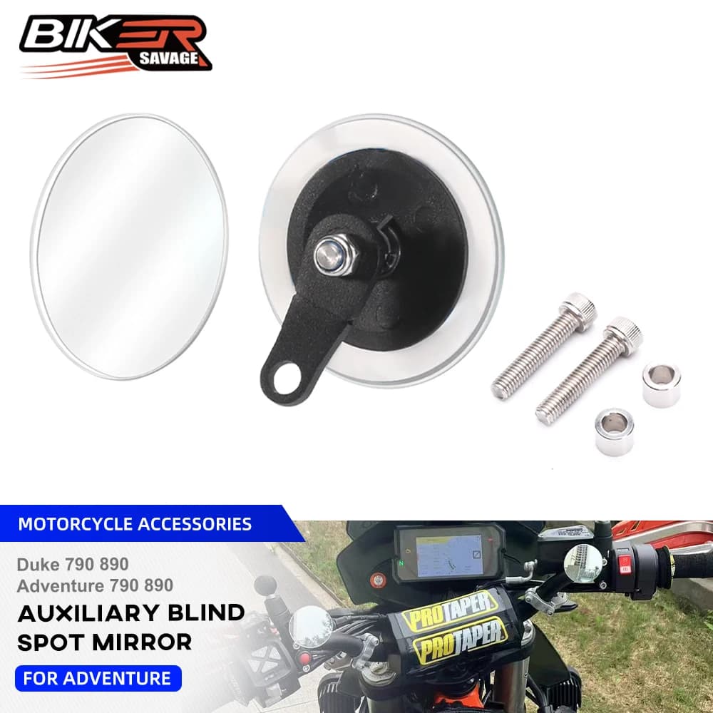 Specchi per punto cieco per Duke Adventure 790 890 Specchietto retrovisore ausiliario per moto Specchi piccoli regolabili grandangolari 2018-2024