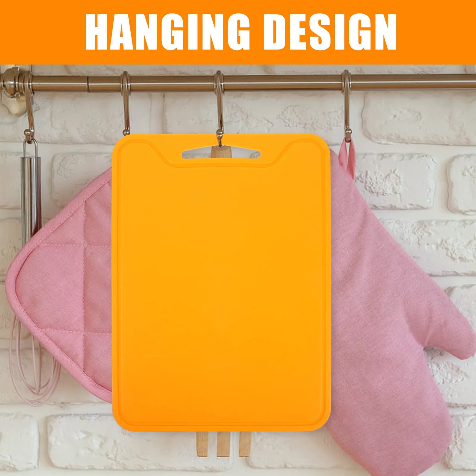 Silicone Chopping Board Foldable Lightweight Non-Skid Cutting Mat for Kitchen Outdoor Camping Picnic Hanging Storage Fruit