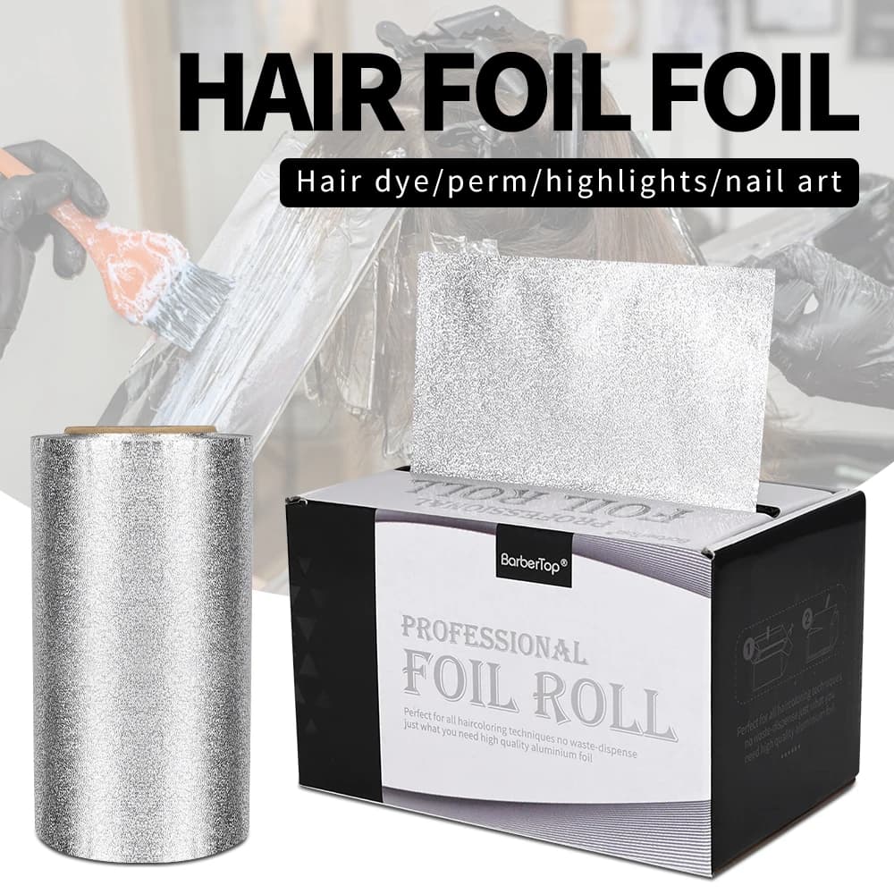 Rotolo professionale di stagnola per capelli per arricciare, tingere, punti salienti e rimozione dello smalto - Fornitura di bellezza di qualità del salone