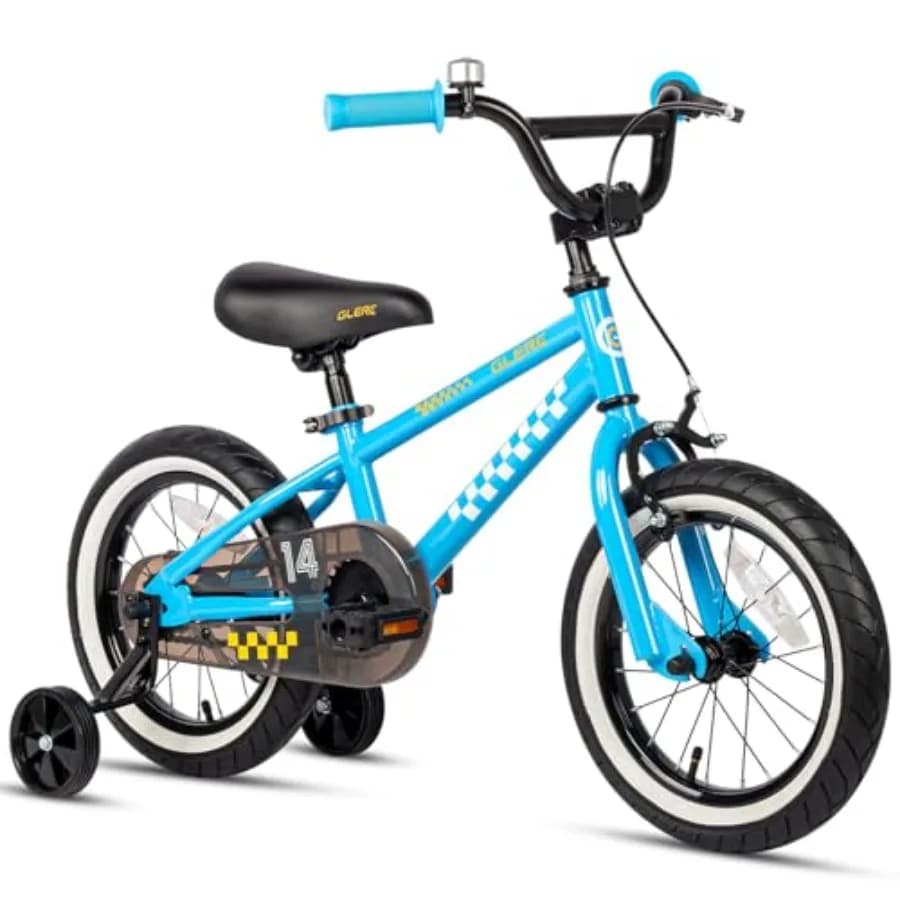 Bicicletta BMX da 12, 14, 16 pollici per bambini e bambine dai 2 agli 8 anni, con rotelle e freno a contropedale, disponibile in vari colori