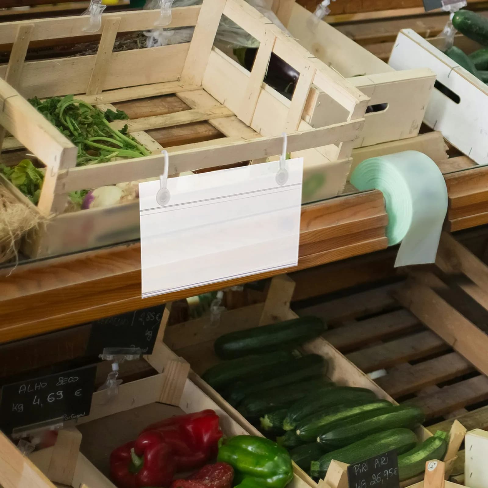 Portaetichette da scaffale in plastica da 100 pezzi, clip per cartellini merci, facili da sostituire, lisci, per l'esposizione di cartellini dei prezzi nei negozi al dettaglio