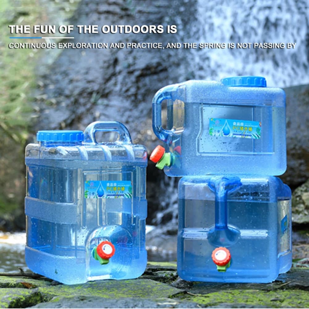 Kit Portatile per Serbatoio d'Acqua da Esterno, Attrezzatura da Campeggio, Serbatoio per Stoccaggio Acqua con Tubo e Spazzola per Pulizia, Ideale per Escursioni