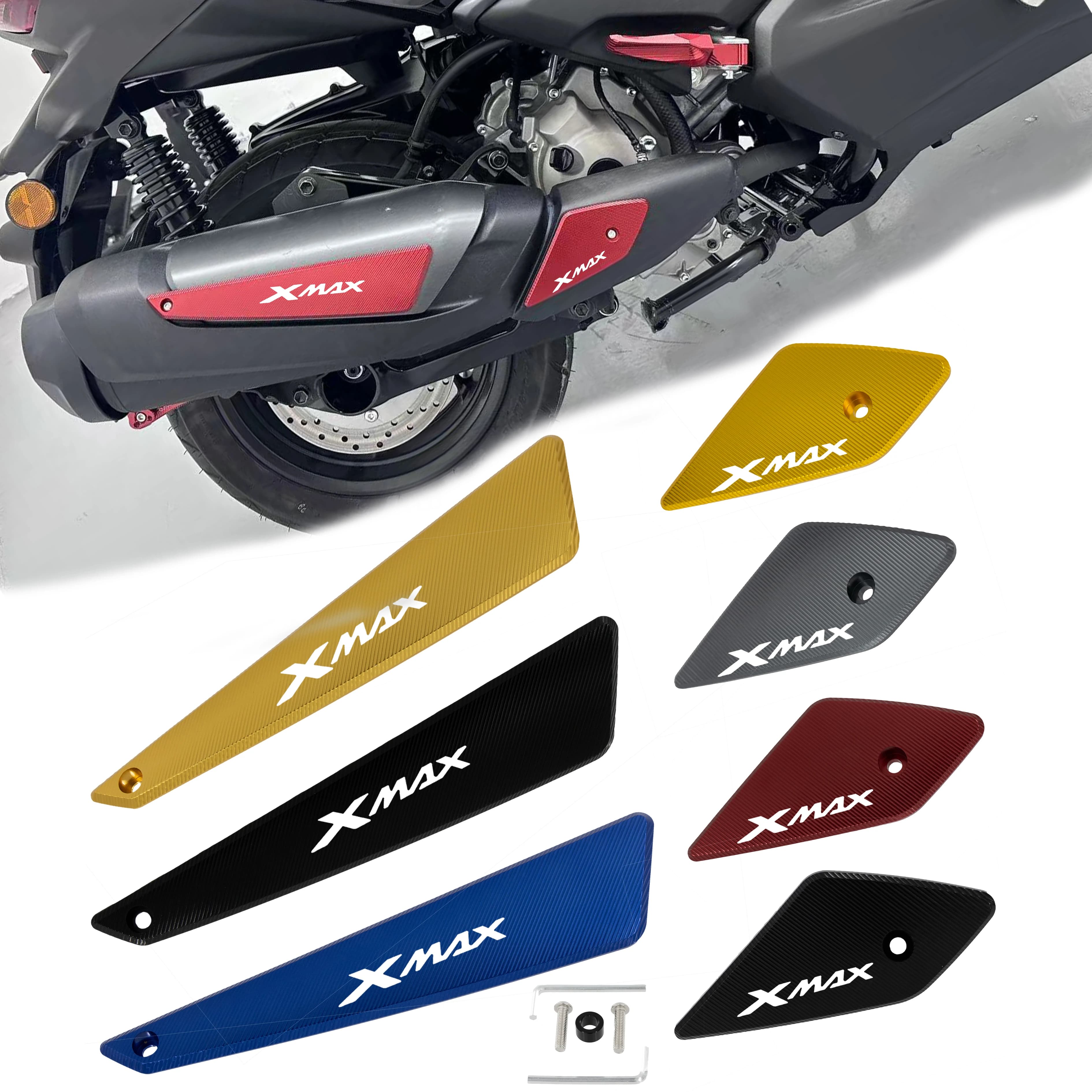 Copertura decorativa della protezione della protezione Dhield del calore di scarico del motociclo per YAMAHA XMAX 300 XMAX300 X-MAX 300 2025-