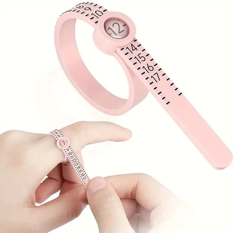 Anello di misurazione con lente d'ingrandimento con righello morbido Dimensioni in plastica Filtro di dimensioni circolari Strumento domestico durevole