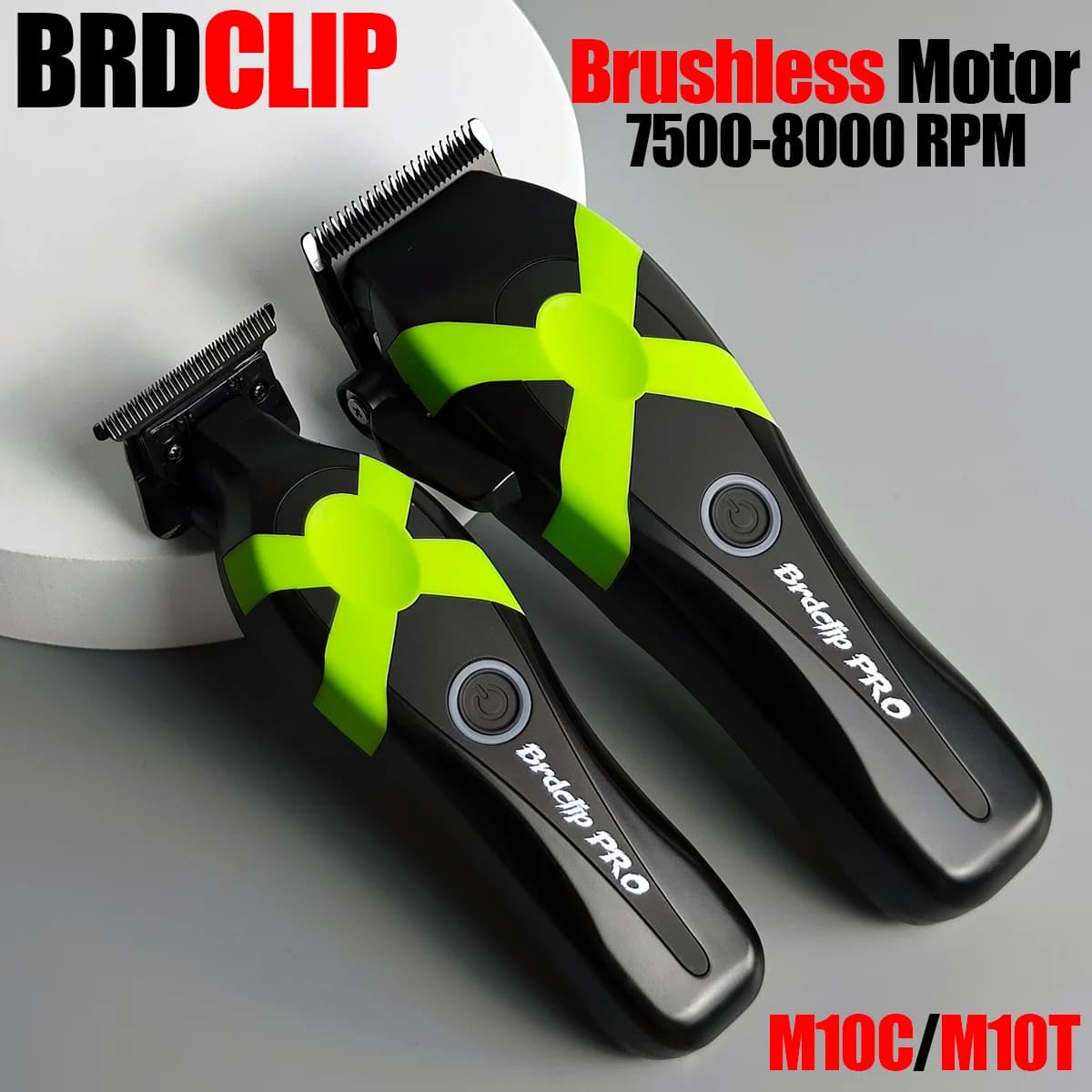 BRDCLIP PRO Tagliacapelli elettrico professionale 8000 giri/min Tagliacapelli 7500 giri/min Set da barbiere Motore brushless Lama DLC con base