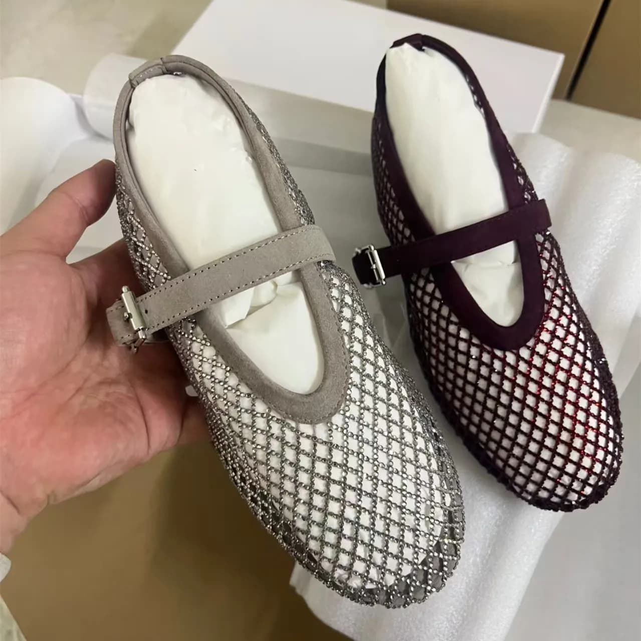 Nuove Scarpe Estive 2026 alla Moda e Versatili, Scarpe Basse a Rete Traspiranti, Mary Jane, Ballerine con Suola Morbida