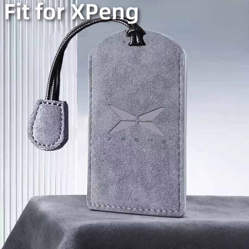 Adatto per XPeng G6 G9 X9 P7 Portachiavi per auto NFC Smart Card Custodia protettiva in pelle scamosciata
