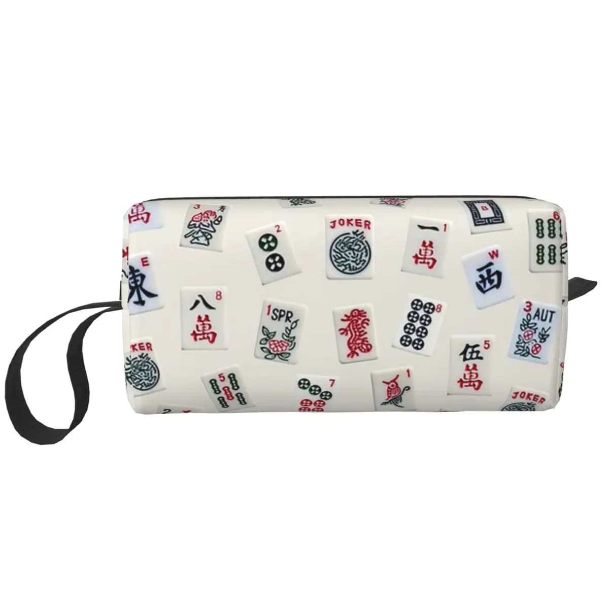 Astuccio per matite con design Mahjong, regalo per studenti, portapenne, borsa per matite, articoli di cancelleria, borsa da viaggio per cosmetici da donna