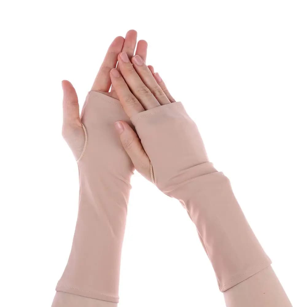 Guanti Lunghi da Donna per Ciclismo e Guida, Protezione Solare, Mezze Maniche Senza Dita, Accessori per Ciclismo