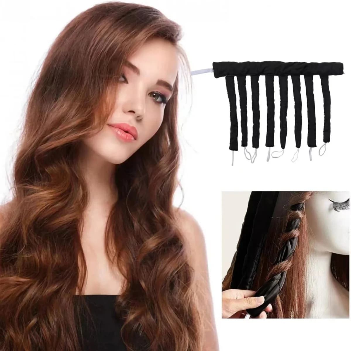 1pc Heat-free haircut Velcro Bigodino octopus No heat sponge Hair rolls Pigro Sleep Curling Band Silk ribbon Soft foam curling