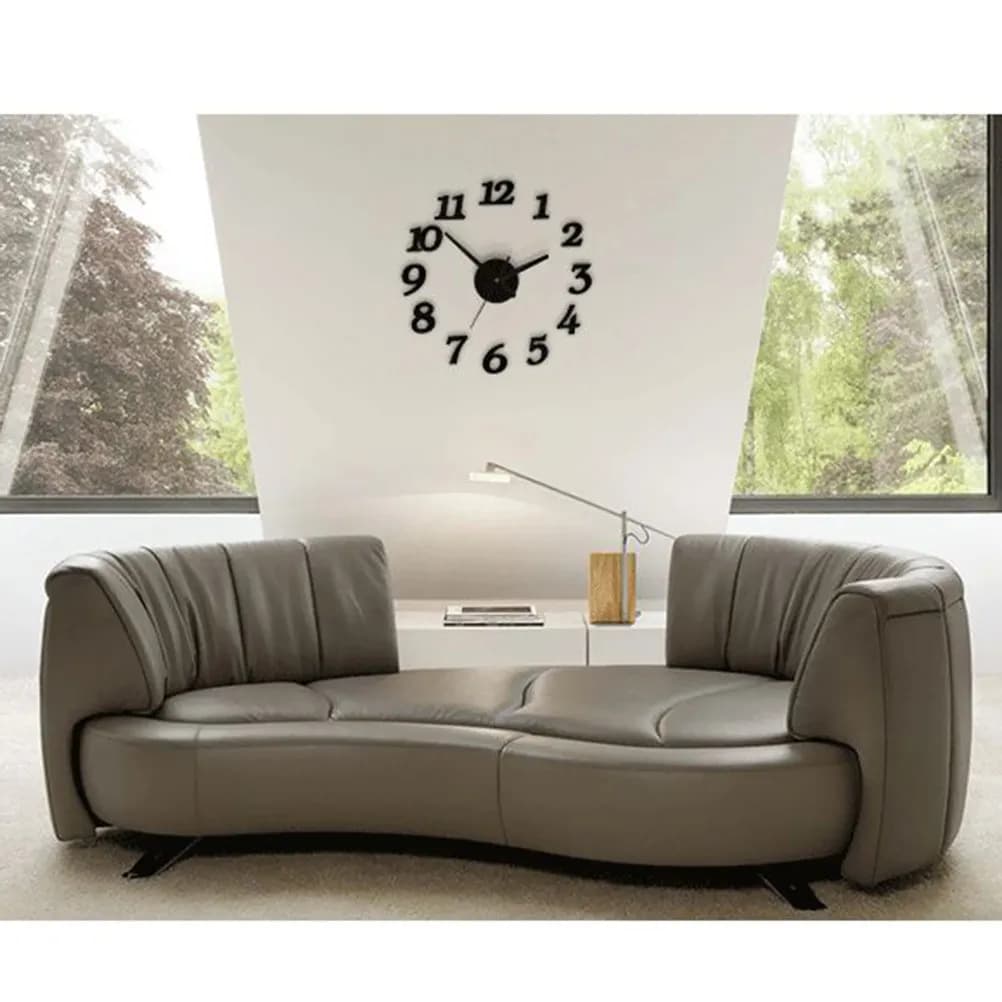 Creative Wall Clock Without Frame, Black Silent Movement For Living, Bedroom, Kitchen, Dining Room, Decorative Watch For Hanging