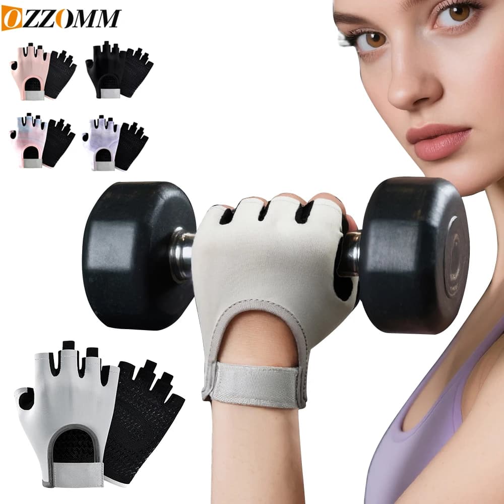 1 pair of training gloves for women and men, non-slip finger gloves for weight lifting, men's training gloves, gym gloves, fitness gloves