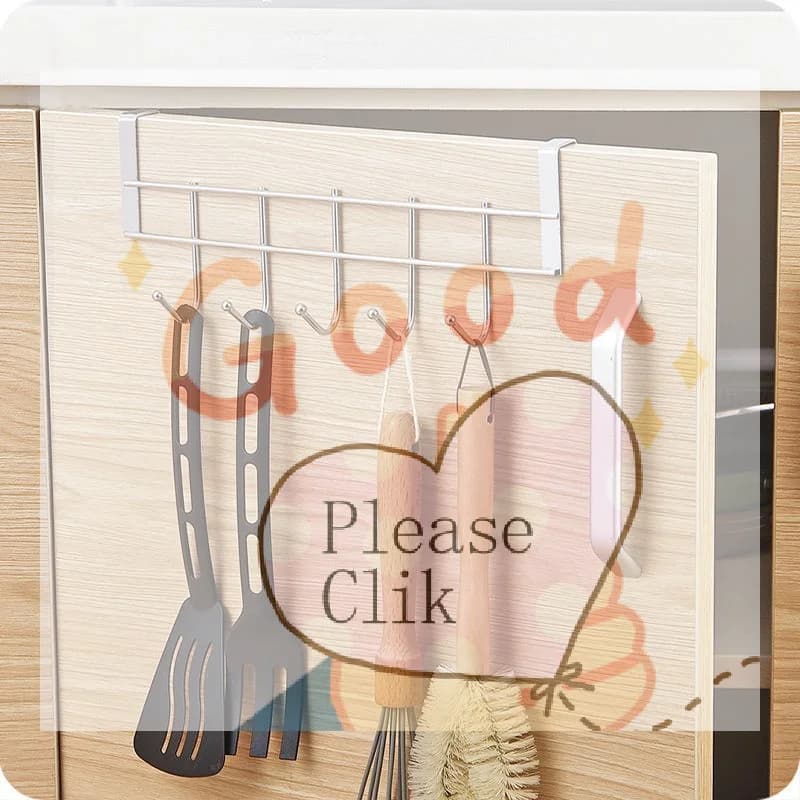 【HG】No Drill Over Door Hooks Heavy Duty Organizer Space-Saving Wall Hanger For Coat Key Towel In Closet Bedroom Hallway