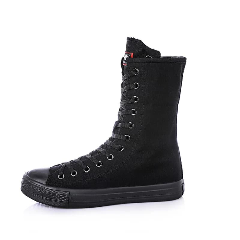 Scarpe vulcanizzate da donna Scarpe di tela con cerniera laterale media superiore Scarpe da ballo da donna traspiranti morbide e comode Scarpe da ginnastica da donna