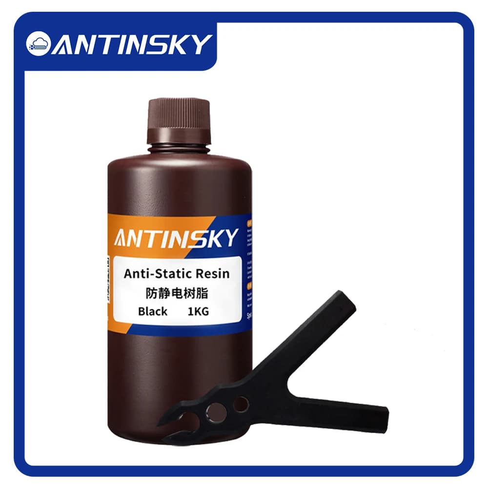 Resina Antistatica ANTINSKY 1KG ad Alta Precisione per Stampanti 3D Elegoo/Anycubic/Phrozen SLA DLP LCD