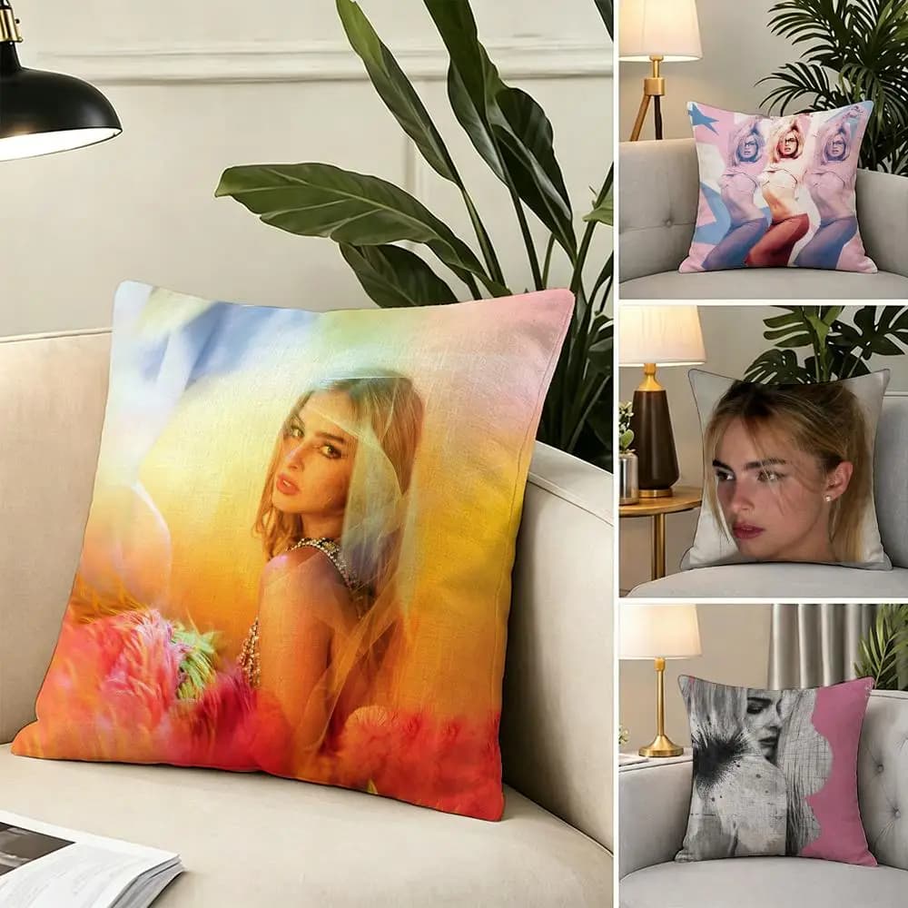 A-Addison Rae Cushion Cover fabric soft furnishing,Pillowcase, cushion cover, sofa pillow, home