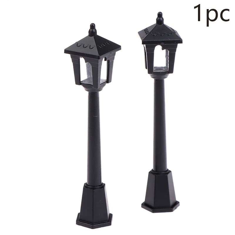 🎊 Lampioni LED in Miniatura, Panchine e Luci Stradali per Giardini delle Fate, Ornamenti per Case delle Bambole e Decorazioni Natalizie